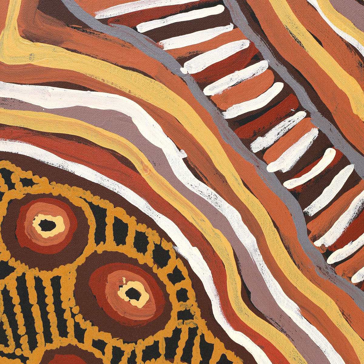 Aboriginal Art by Josephine Mick, Wati Tjakura, 122x71cm - ART ARK®