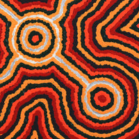Aboriginal Artwork by Josephine Nangala Gill, Ngapa Jukurrpa (Water Dreaming) - Puyurru, 30x30cm