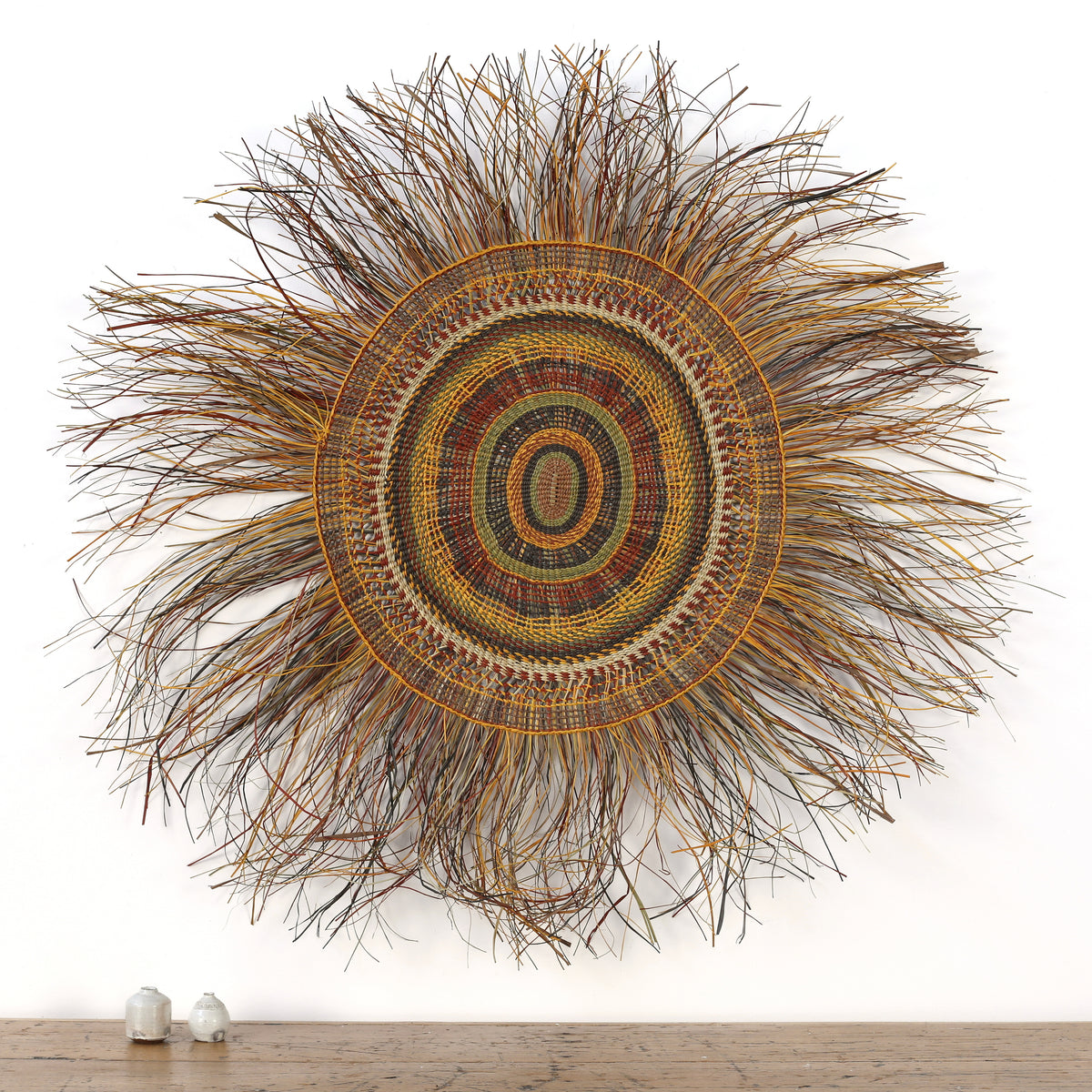 Aboriginal Art by Joshelia Wunungmurra - Woven Mat - ART ARK®