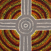 Aboriginal Artwork by Josiah Jupurrurla Walker, Yarla Jukurrpa (Bush Potato Dreaming) - Cockatoo Creek, 91x46cm