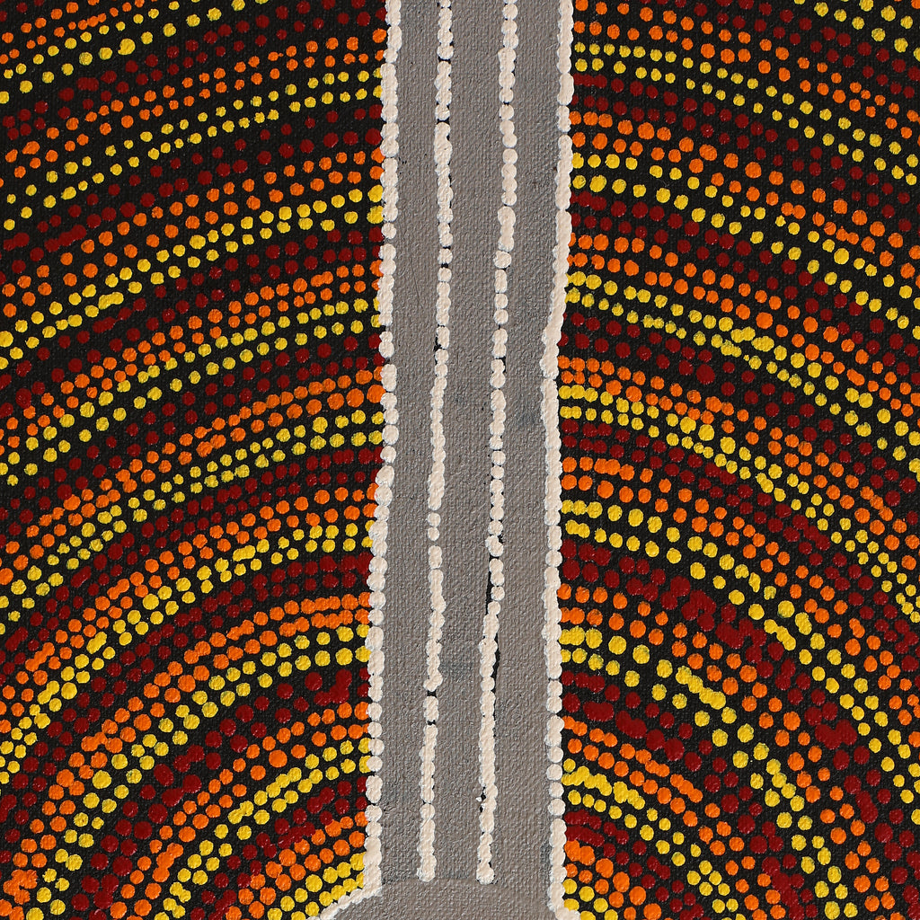 Aboriginal Artwork by Josiah Jupurrurla Walker, Yarla Jukurrpa (Bush Potato Dreaming) - Cockatoo Creek, 91x46cm