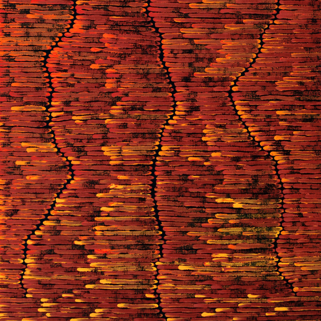 Aboriginal Artwork by Joseph Zimran, Waru - Bushfire Dreaming, 180x80cm