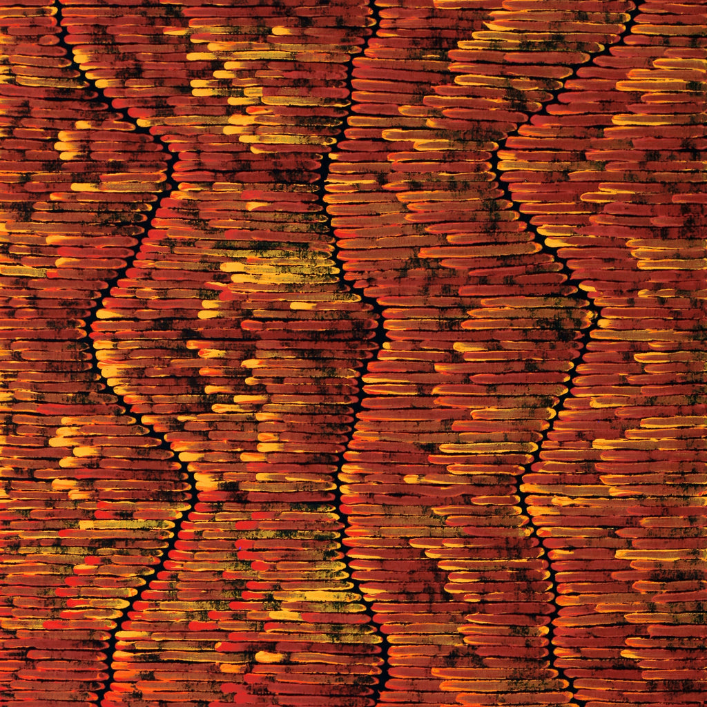 Aboriginal Artwork by Joseph Zimran, Waru - Bushfire Dreaming, 180x80cm