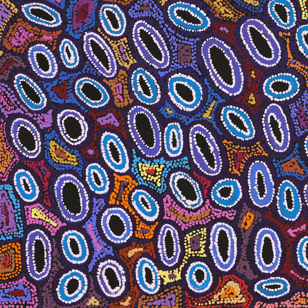 Aboriginal Artwork by Joy Nangala Brown, Yumari Jukurrpa, 107x46cm