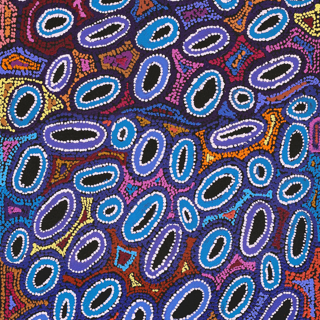 Aboriginal Artwork by Joy Nangala Brown, Yumari Jukurrpa, 107x46cm