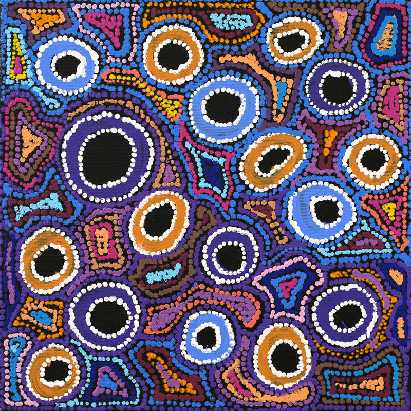 Aboriginal Artwork by Joy Nangala Brown, Yumari Jukurrpa, 30x30cm