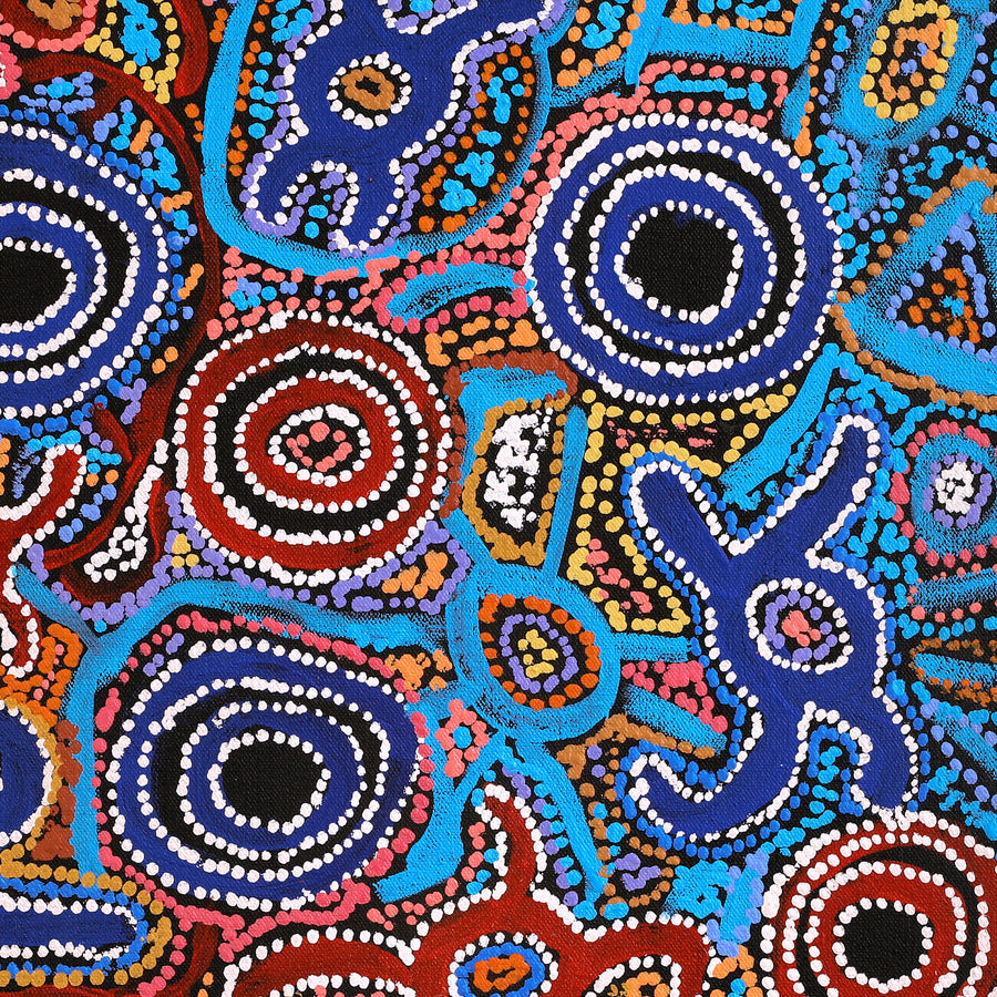 Aboriginal Artwork by Joy Nangala Brown, Yumari Jukurrpa, 46x46cm