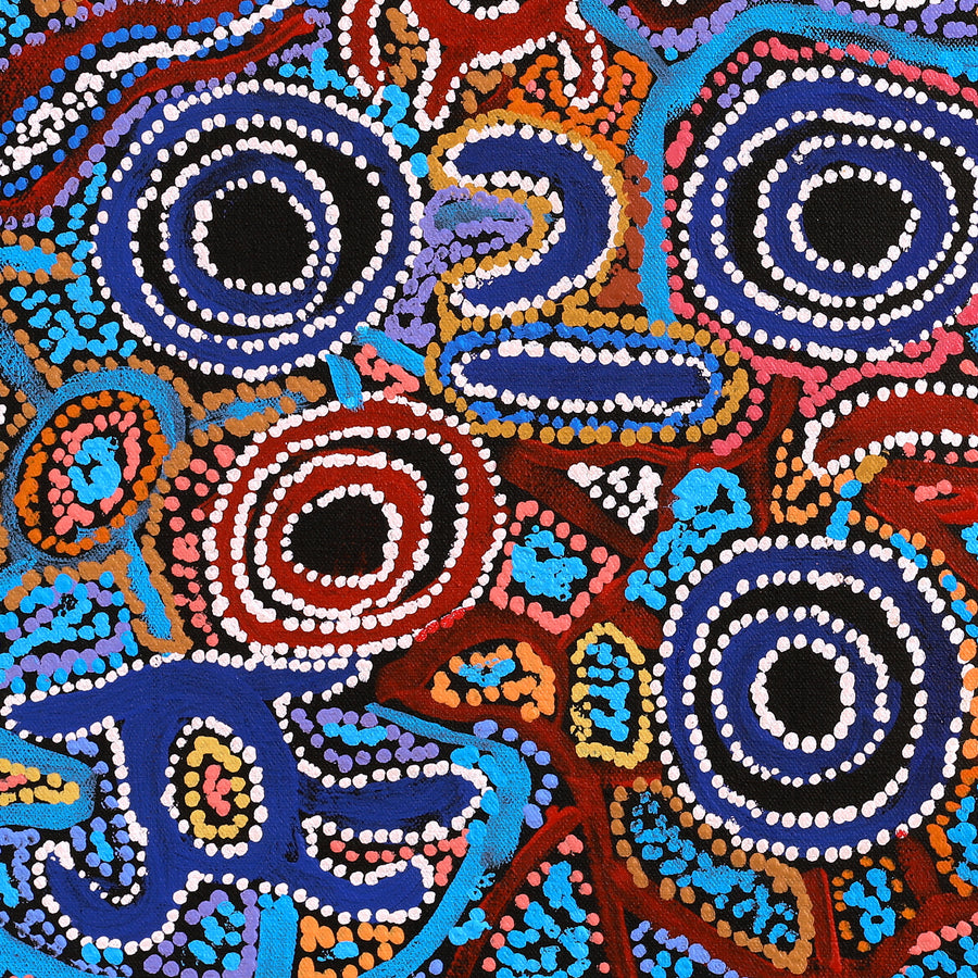 Aboriginal Artwork by Joy Nangala Brown, Yumari Jukurrpa, 46x46cm