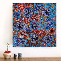 Aboriginal Artwork by Joy Nangala Brown, Yumari Jukurrpa, 46x46cm