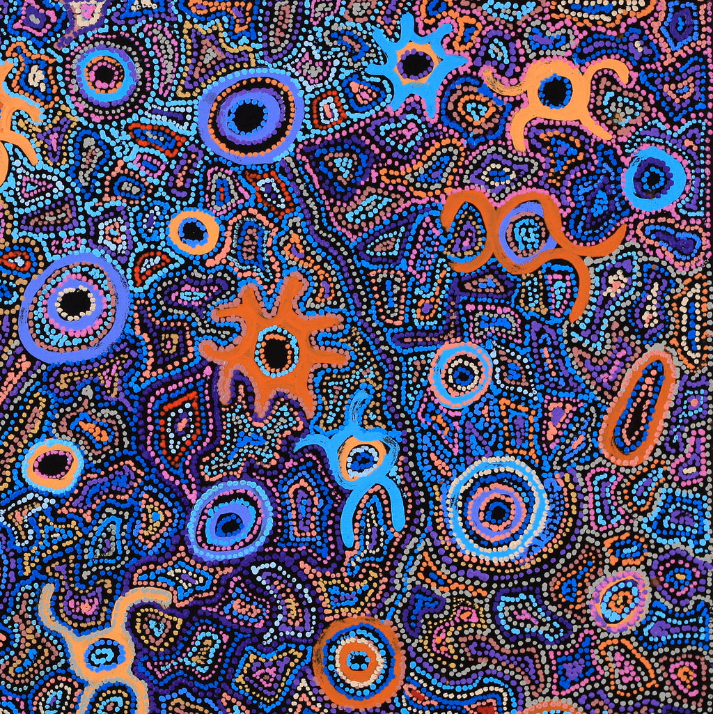 Aboriginal Artwork by Joy Nangala Brown, Yumari Jukurrpa, 76x76cm