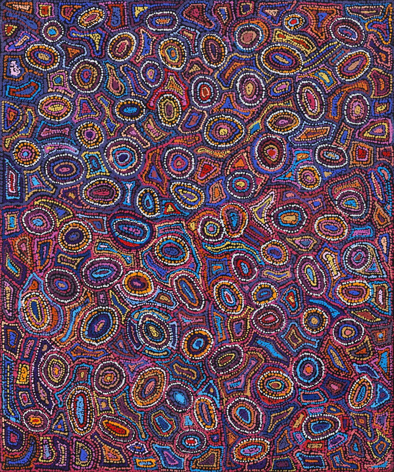 Aboriginal Artwork by Joy Nangala Brown, Yumari Jukurrpa, 91x76cm