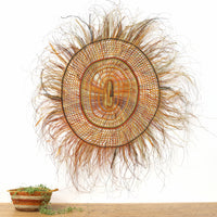 Aboriginal Artwork by Joy Gamunbuy Marrkula - Woven Mat 150x140cm