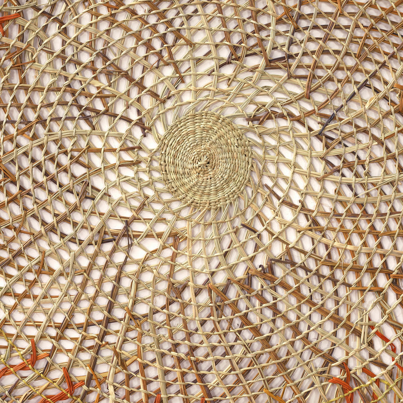 Aboriginal Artwork by Joy Gamunbuy Marrkula - Woven Mat 140cm