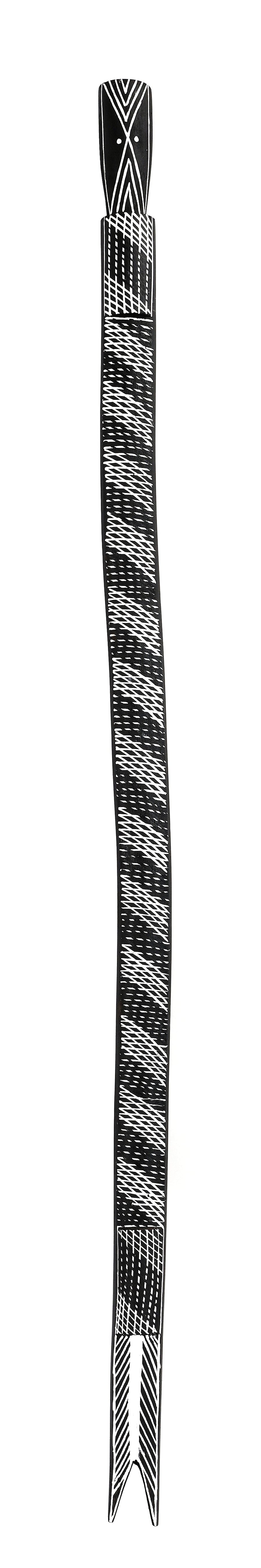Aboriginal Artwork by Joy Garlbin, Djomi Sculpture, 105cm