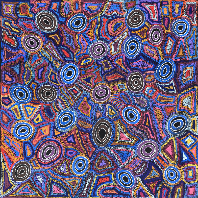 Aboriginal Artwork by Joy Nangala Brown, Yumari Jukurrpa, 107x107cm