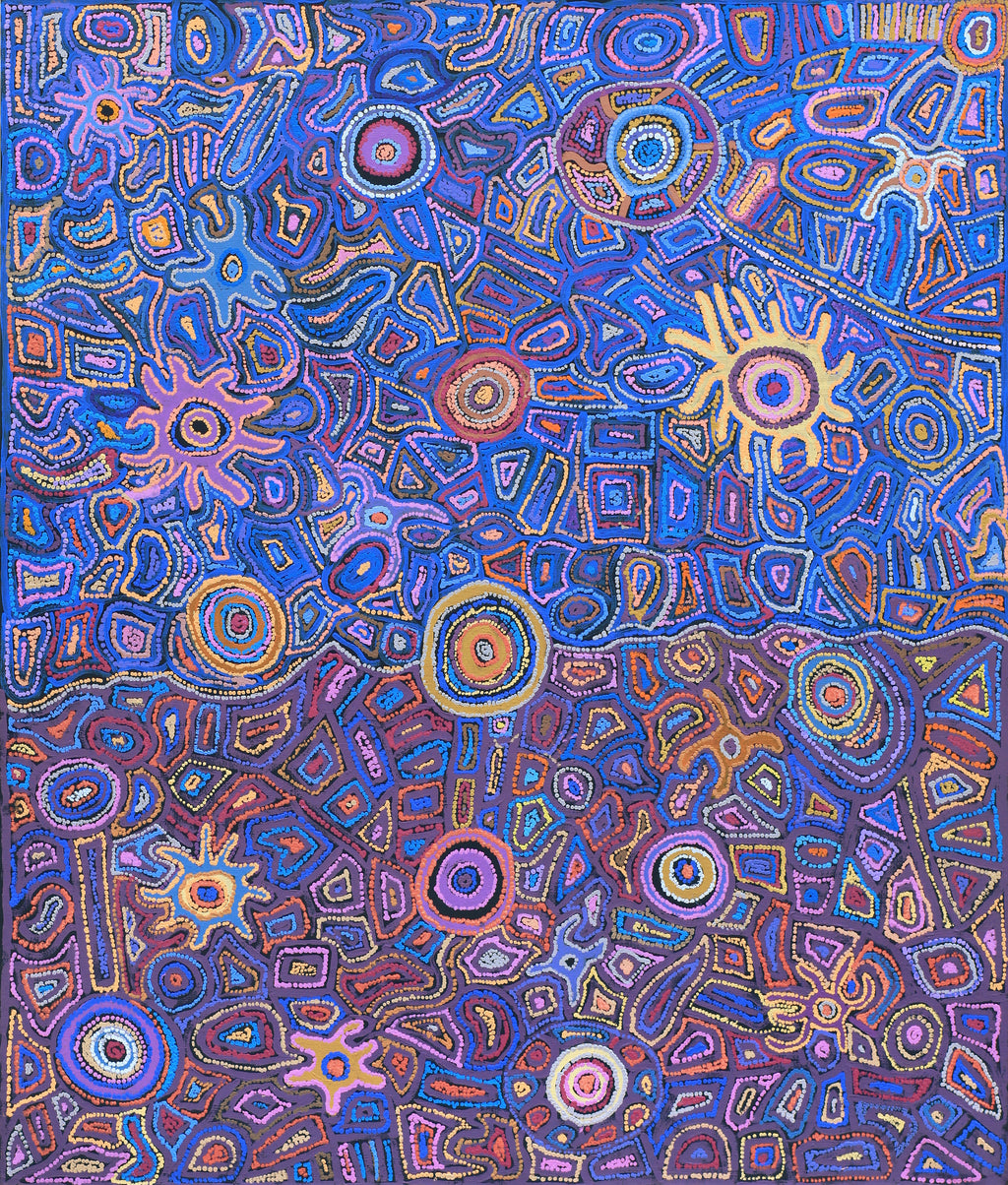 Aboriginal Artwork by Joy Nangala Brown, Yumari Jukurrpa, 107x91cm