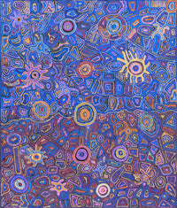 Aboriginal Artwork by Joy Nangala Brown, Yumari Jukurrpa, 107x91cm