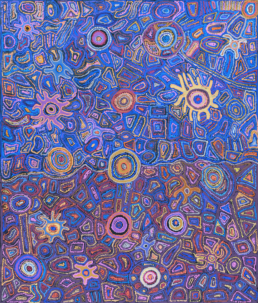 Aboriginal Artwork by Joy Nangala Brown, Yumari Jukurrpa, 107x91cm