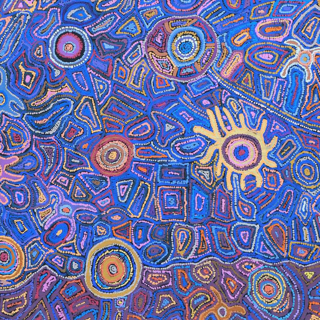 Aboriginal Artwork by Joy Nangala Brown, Yumari Jukurrpa, 107x91cm