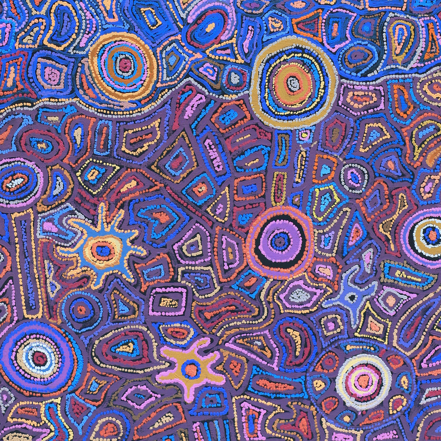 Aboriginal Artwork by Joy Nangala Brown, Yumari Jukurrpa, 107x91cm