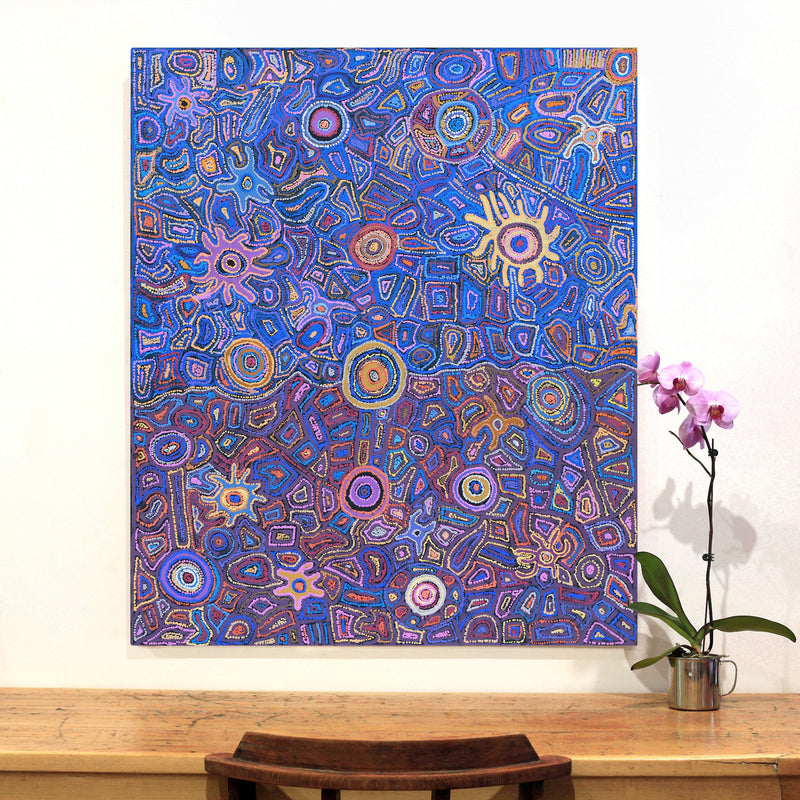 Aboriginal Artwork by Joy Nangala Brown, Yumari Jukurrpa, 107x91cm