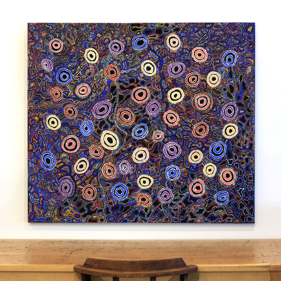 Aboriginal Artwork by Joy Nangala Brown, Yumari Jukurrpa, 122x107cm