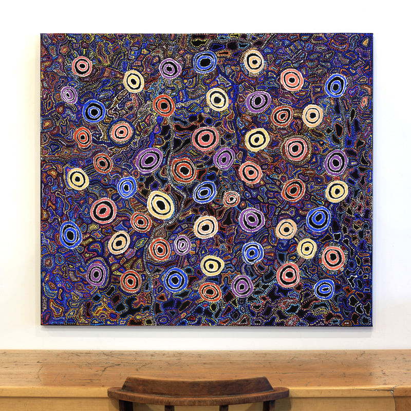 Aboriginal Artwork by Joy Nangala Brown, Yumari Jukurrpa, 122x107cm