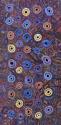 Aboriginal Artwork by Joy Nangala Brown, Yumari Jukurrpa, 122x61cm