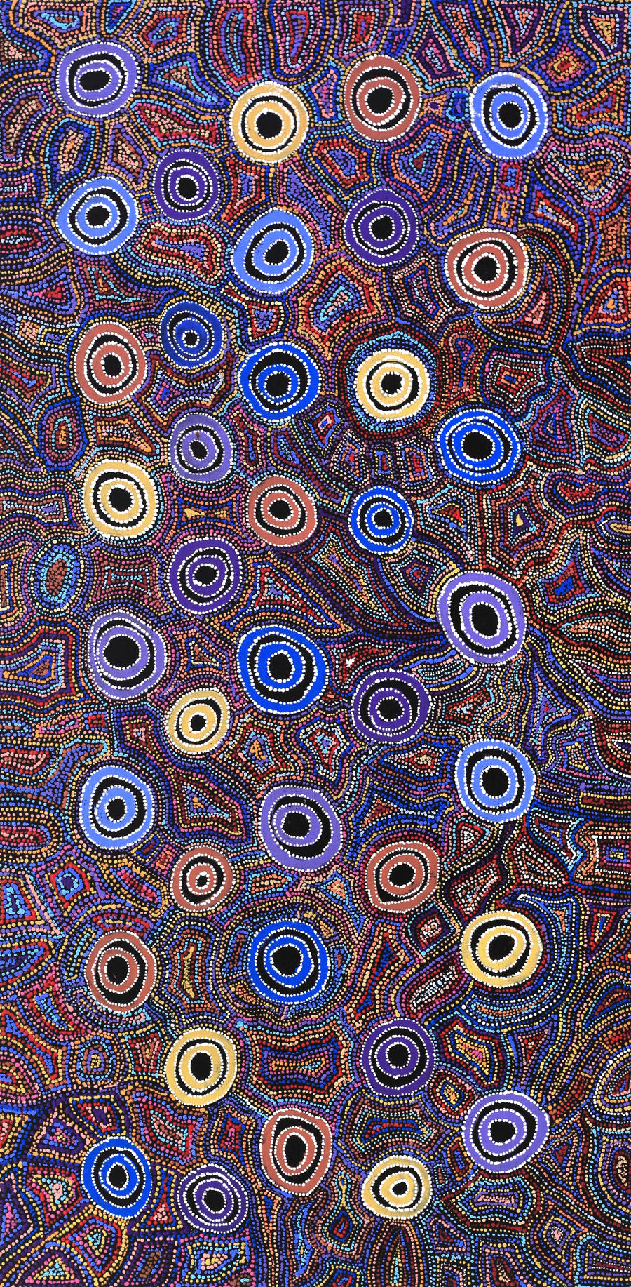 Aboriginal Artwork by Joy Nangala Brown, Yumari Jukurrpa, 122x61cm