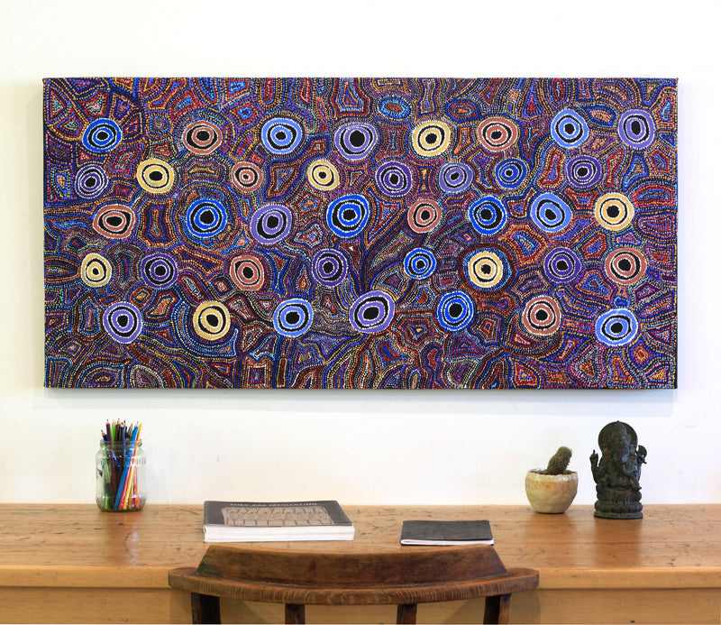 Aboriginal Artwork by Joy Nangala Brown, Yumari Jukurrpa, 122x61cm
