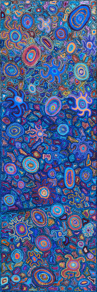 Aboriginal Art by Joy Nangala Brown, Yumari Jukurrpa, 182x61cm - ART ARK®