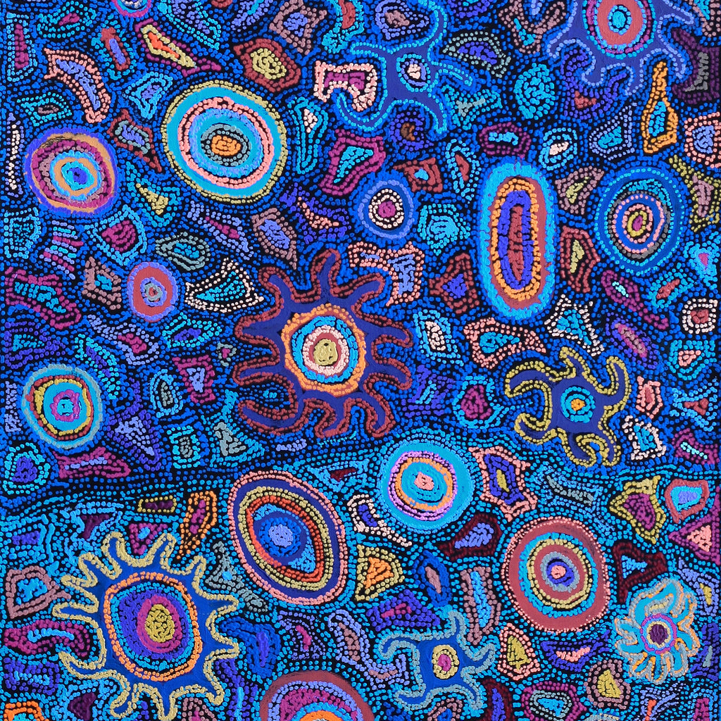 Aboriginal Artwork by Joy Nangala Brown, Yumari Jukurrpa, 182x61cm