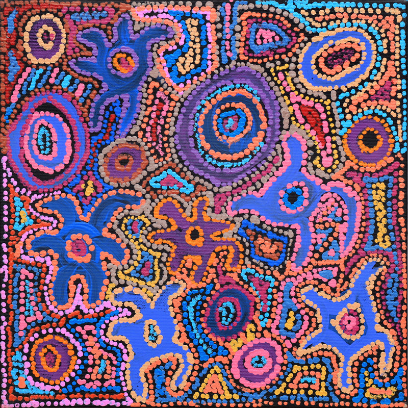 Aboriginal Artwork by Joy Nangala Brown, Yumari Jukurrpa, 30x30cm