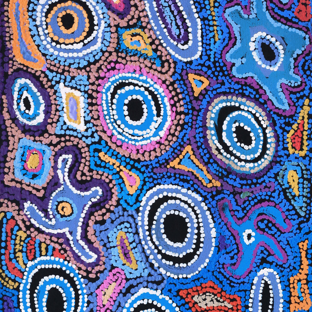 Aboriginal Artwork by Joy Nangala Brown, Yumari Jukurrpa, 61x30cm