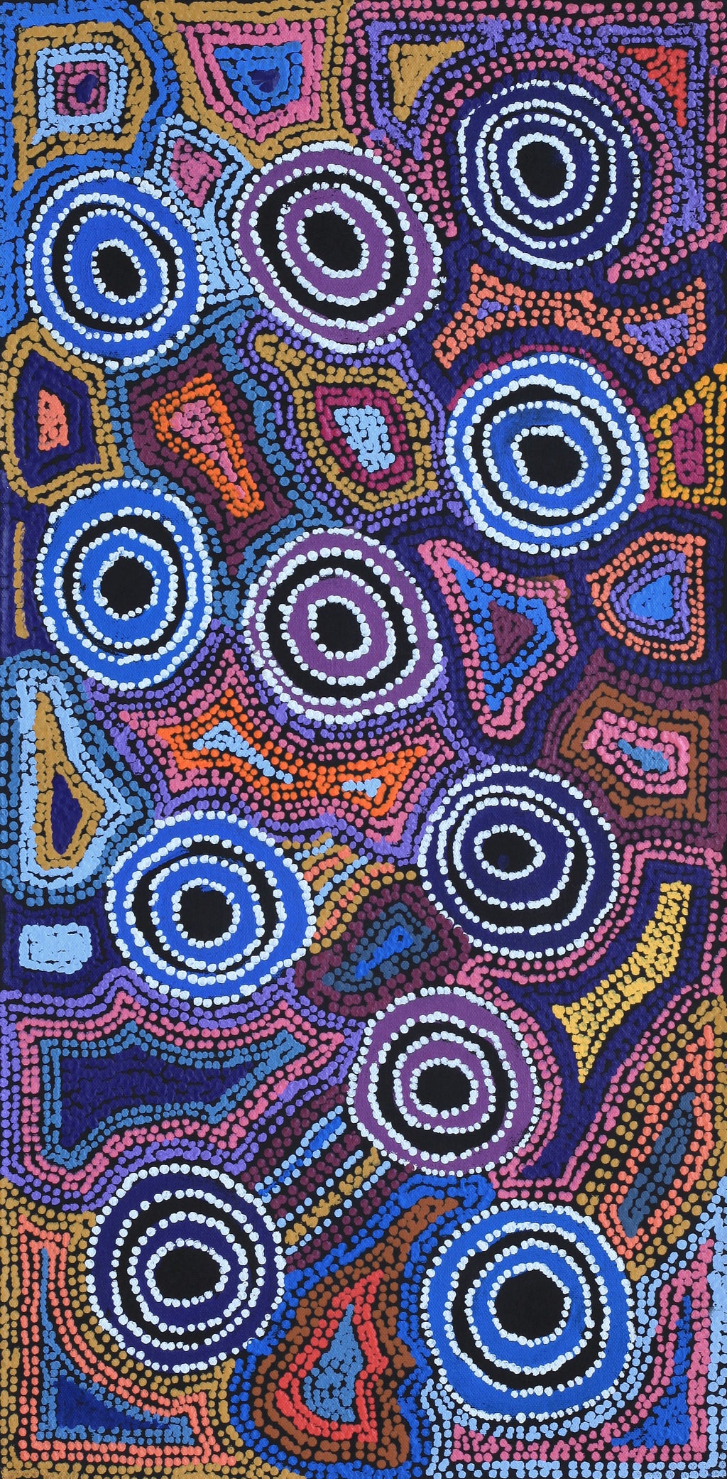 Aboriginal Artwork by Joy Nangala Brown, Yumari Jukurrpa, 61x30cm
