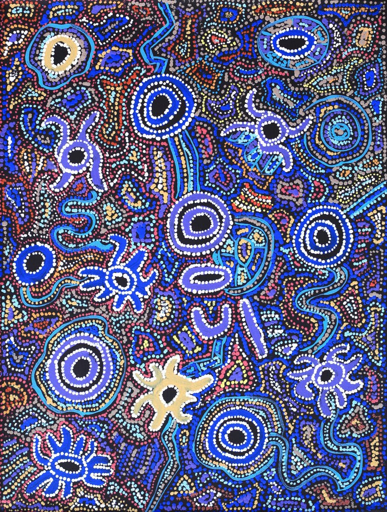 Aboriginal Art by Joy Nangala Brown, Yumari Jukurrpa, 61x46cm - ART ARK®