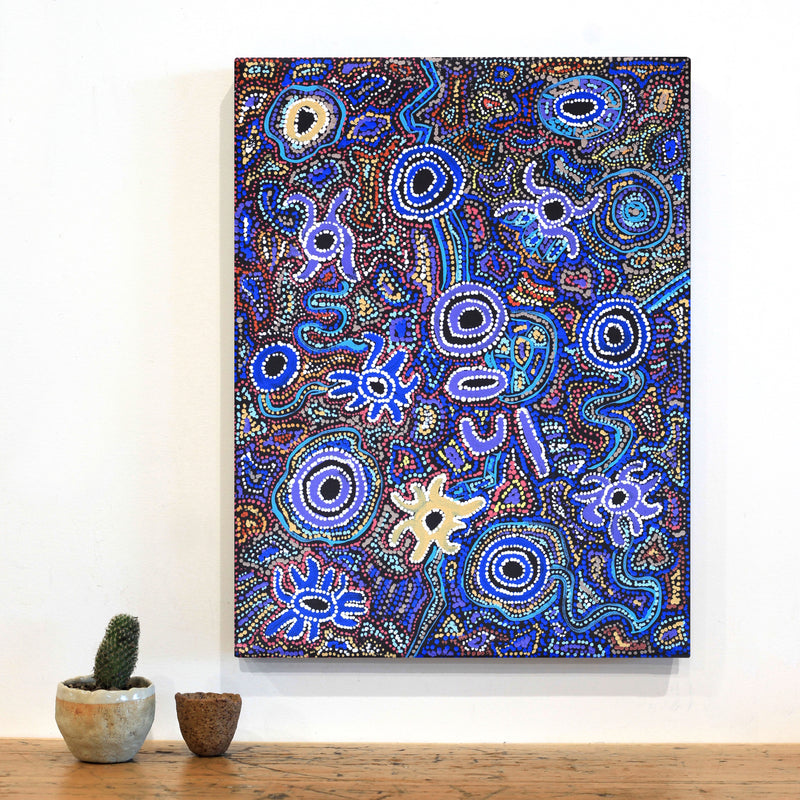 Aboriginal Artwork by Joy Nangala Brown, Yumari Jukurrpa, 61x46cm