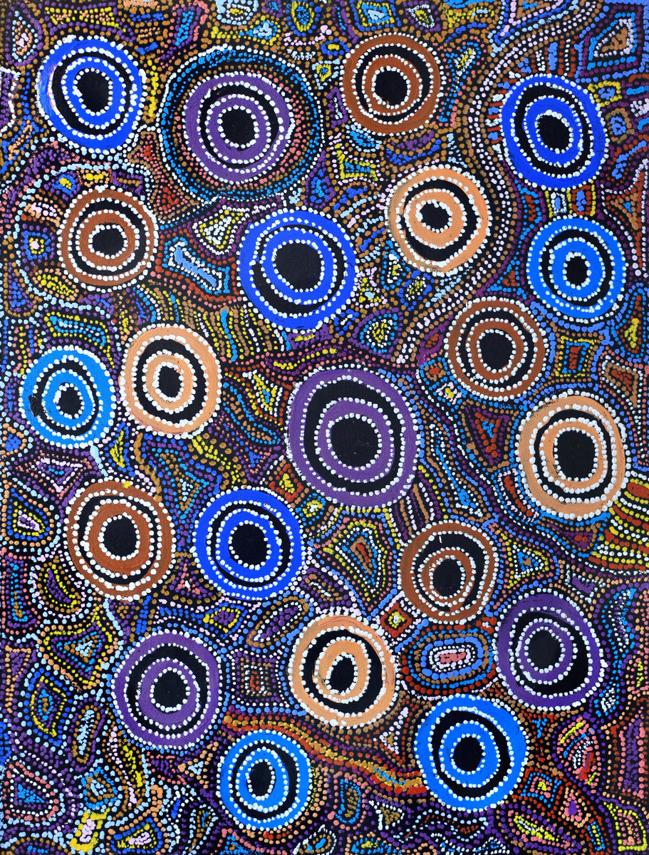 Aboriginal Art by Joy Nangala Brown, Yumari Jukurrpa, 61x46cm - ART ARK®