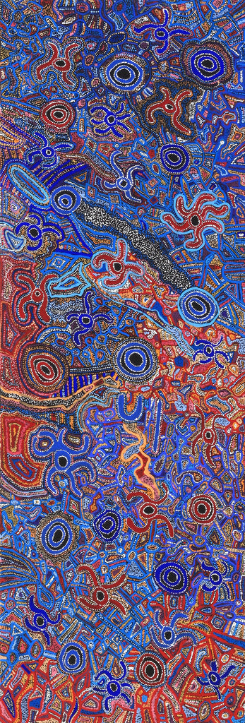 Aboriginal Artwork by Joy Nangala Brown, Yumari Jukurrpa, 182x61cm