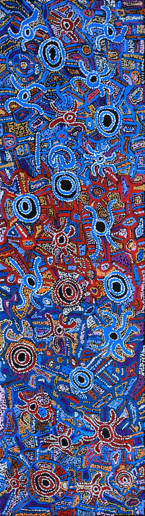 Aboriginal Artwork by Joy Nangala Brown, Yumari Jukurrpa, 107x30cm - ART ARK®