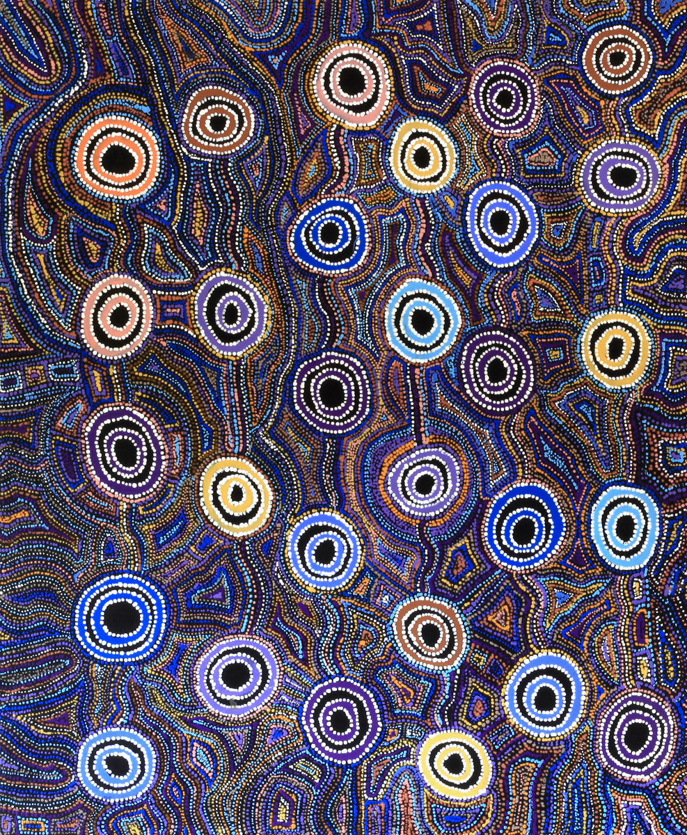 Aboriginal Artwork by Joy Nangala Brown, Yumari Jukurrpa, 91x76cm