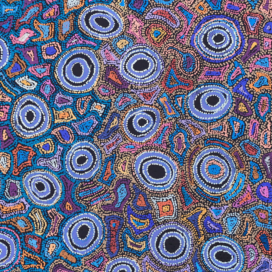 Aboriginal Artwork by Joy Nangala Brown, Yumari Jukurrpa, 91x91cm
