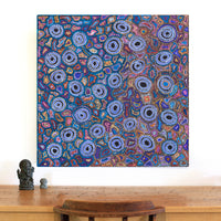 Aboriginal Artwork by Joy Nangala Brown, Yumari Jukurrpa, 91x91cm
