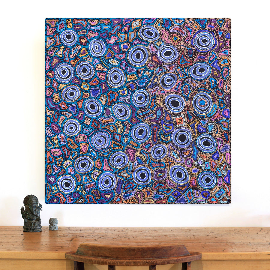 Aboriginal Artwork by Joy Nangala Brown, Yumari Jukurrpa, 91x91cm