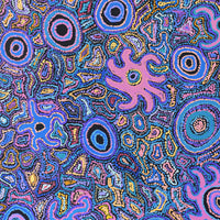 Aboriginal Artwork by Joy Nangala Brown, Yumari Jukurrpa, 91x91cm