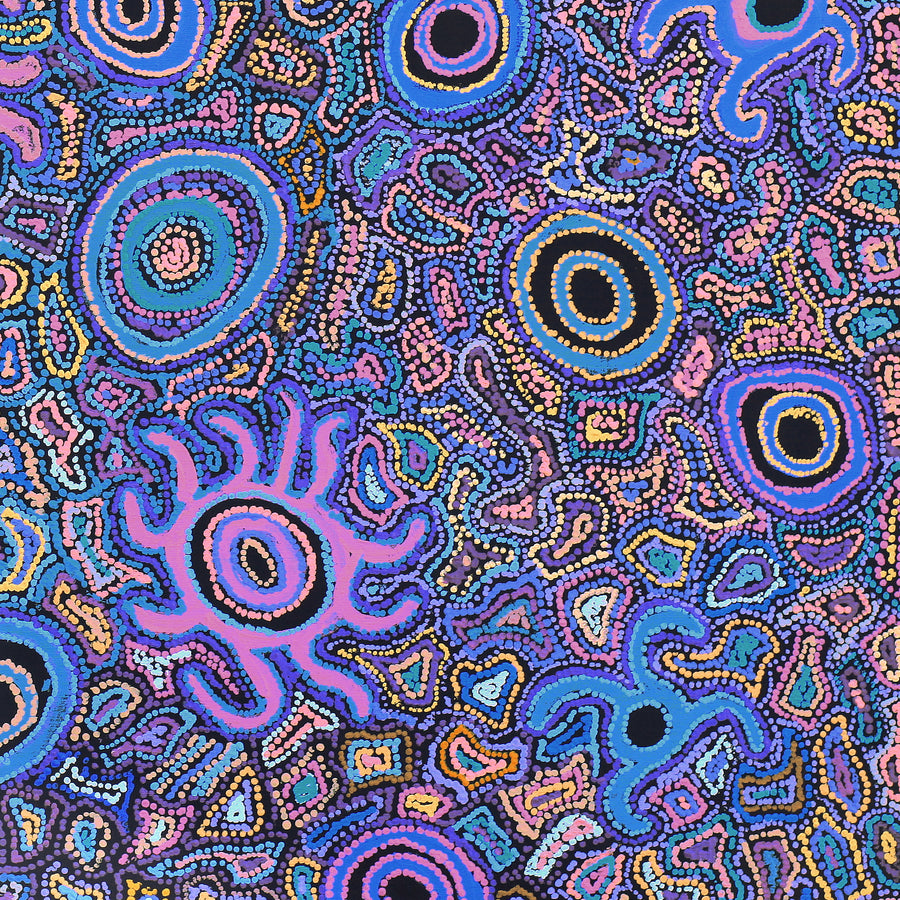 Aboriginal Artwork by Joy Nangala Brown, Yumari Jukurrpa, 91x91cm