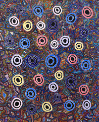Aboriginal Artwork by Joy Nangala Brown, Yumari Jukurrpa, 91x76cm