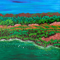 Aboriginal Artwork by Joyce Huddleston, Mangarrjara, 65x54cm