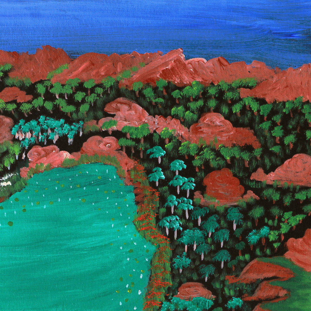 Aboriginal Artwork by Joyce Huddleston, Mangarrjara, 65x54cm