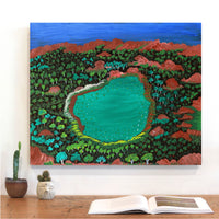 Aboriginal Artwork by Joyce Huddleston, Mangarrjara, 65x54cm